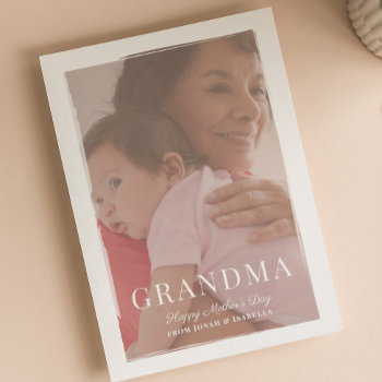 Brushed Overlay Grandma Mother's Day Card by origamiprints at Zazzle