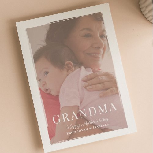Brushed Overlay Grandma Mothers Day Card