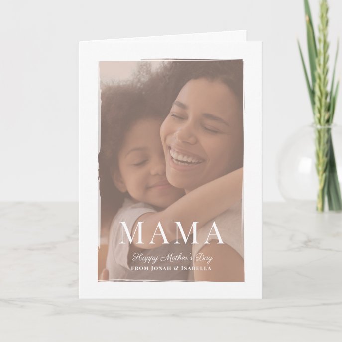 Brushed Overlay Mama Mother&#39;s Day Card