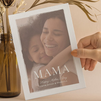 Brushed Overlay Mama Mother's Day Card by origamiprints at Zazzle