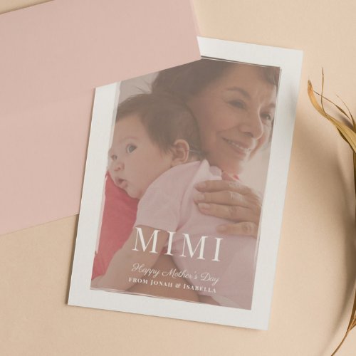 Brushed Overlay Mimi Mothers Day Card