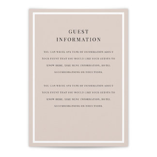 Brushed Overlay Wedding Insert