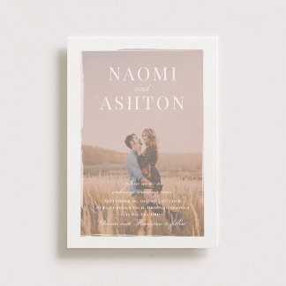 Brushed Overlay Wedding Invitation