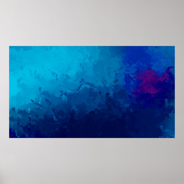 Brushed Painted Abstract Background. Brush stroked Poster (Front)