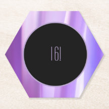 Brushed Petals Lavender Paper Coaster | Elegant Fl