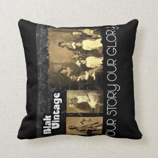 Brushed polyBlak Vintage throw pillow