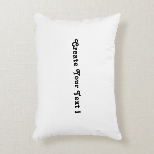Brushed Polyester Create Your Text Name Printed Accent Pillow (Front(Vertical))