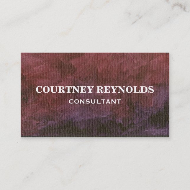Brushed Purple Business Cards (Front)