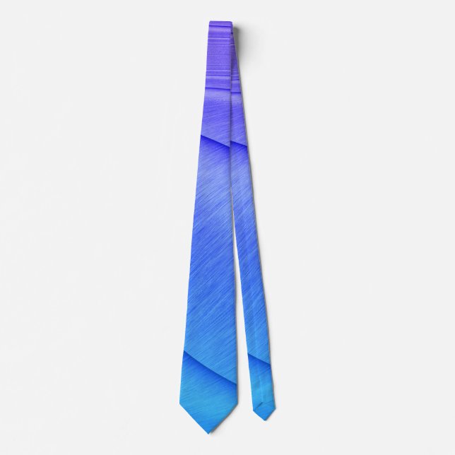 Brushed Purple  to Indigo Contour Design Neck Tie (Front)