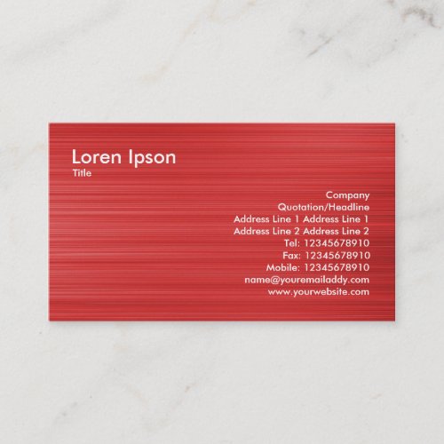 Brushed Red Business Cards