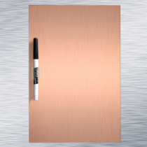 Brushed Rose Gold Metal look Metallic Dry Erase Board