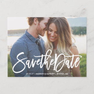 Brushed Save the Date Postcard