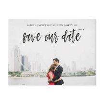 Brushed Script Save the Date