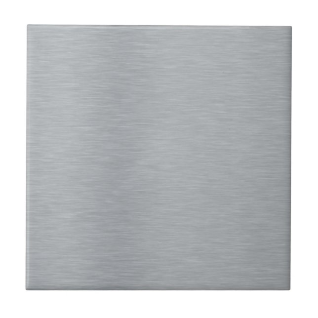 Brushed Shiny Polished Metal Ceramic Tile (Front)