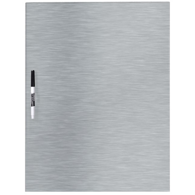 Brushed Shiny Polished Metal Dry Erase Board (Front)