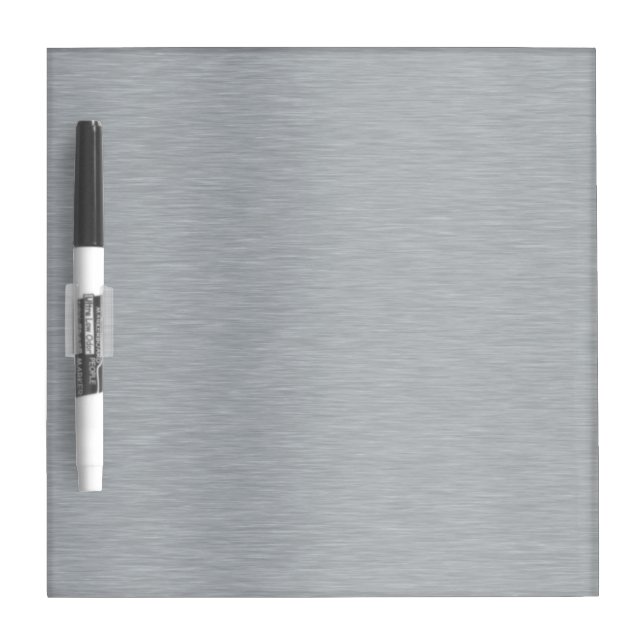 Brushed Shiny Polished Metal Dry Erase Board (Front)