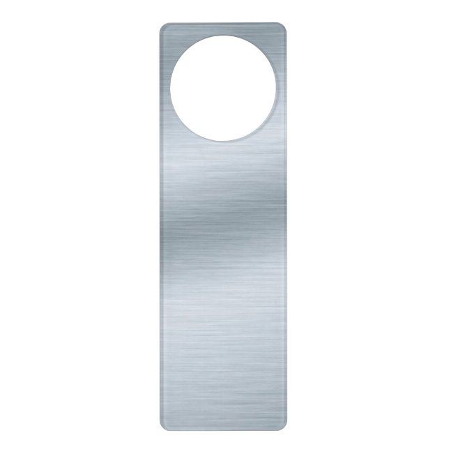 Brushed Silver Look Background Art Door Hanger (Front)
