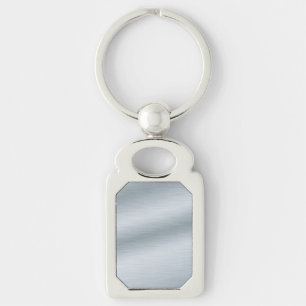 Brushed Silver Look Background Art Keychain