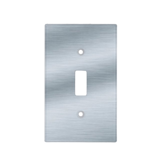 Brushed Silver Look Background Art Light Switch Cover (Front)
