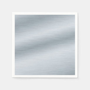 Brushed Silver Look Background Art Napkins