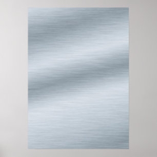 Brushed Silver Look Background Art Poster