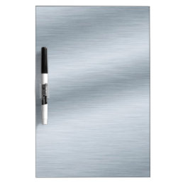 Brushed Silver Look Background Dry-Erase Board