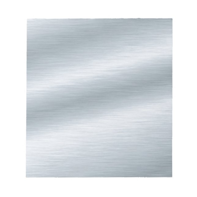 Brushed Silver Look Background Notepad (Front)