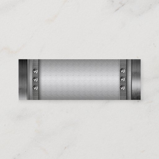 Customizable Brushed Silver Metal Business Cards
