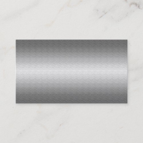 Brushed Silver Metal Look Business Cards