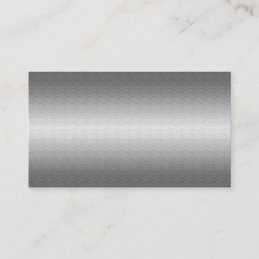 Customizable Brushed Silver Metal Look Business Cards