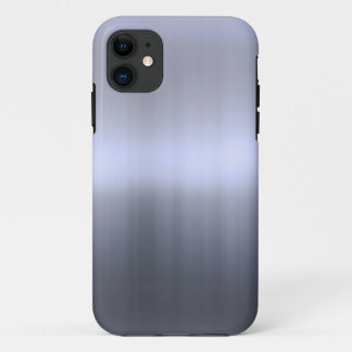 Brushed Silver Metal Textured iPhone 11 Case