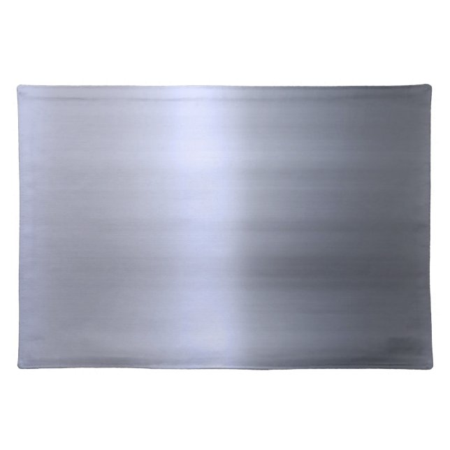 Brushed Silver Metal Textured Placemat (Front)
