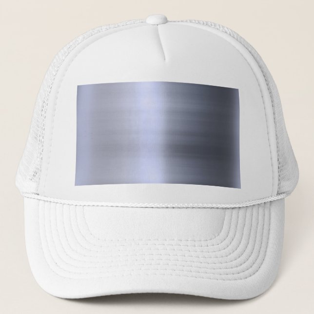 Brushed Silver Metal Textured Trucker Hat (Front)