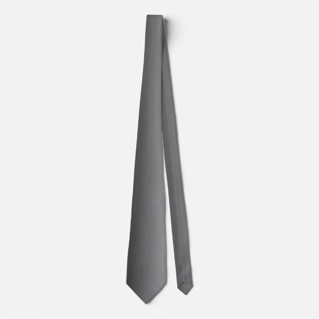 Brushed Silver Metallic Look Neck Tie (Front)