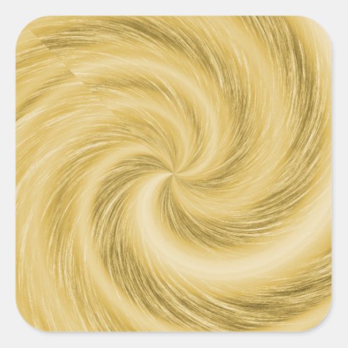 Brushed Spiral _ Yellow  Square Sticker