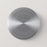 Brushed Stainless Button at Zazzle