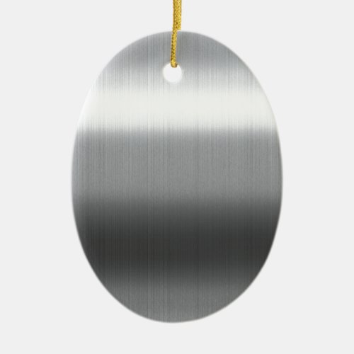 Brushed Stainless Ceramic Ornament