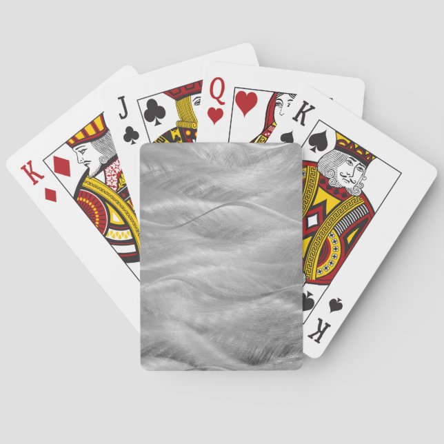 Brushed Stainless Steel Abstract  Poker Cards (Back)