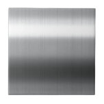 Brushed Stainless Tile at Zazzle