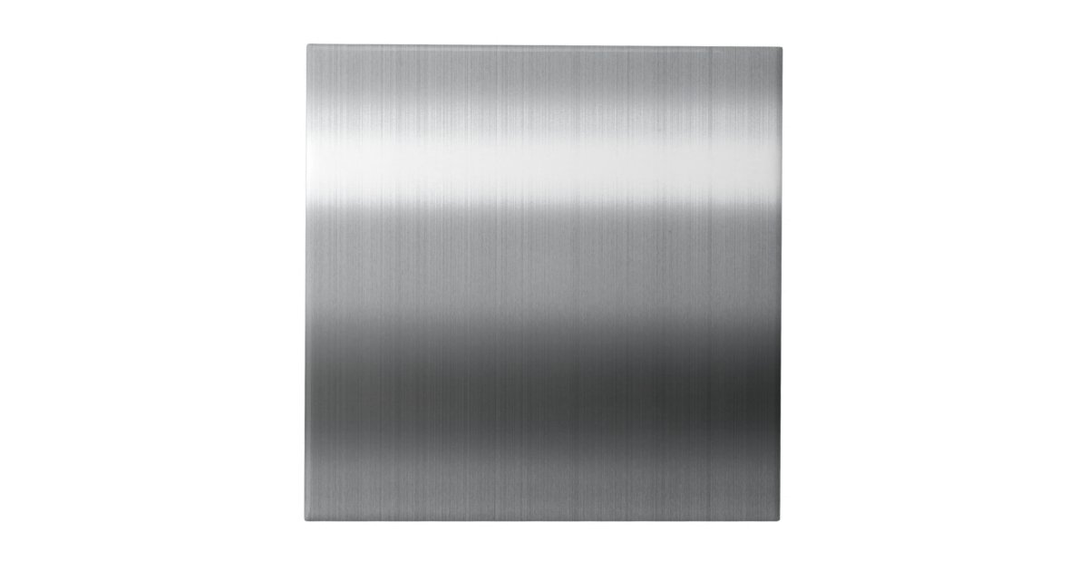 Brushed Stainless Tile | Zazzle