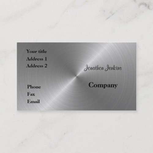 Brushed steel business card templates