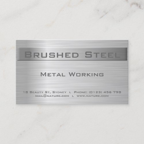 Brushed Steel Business card