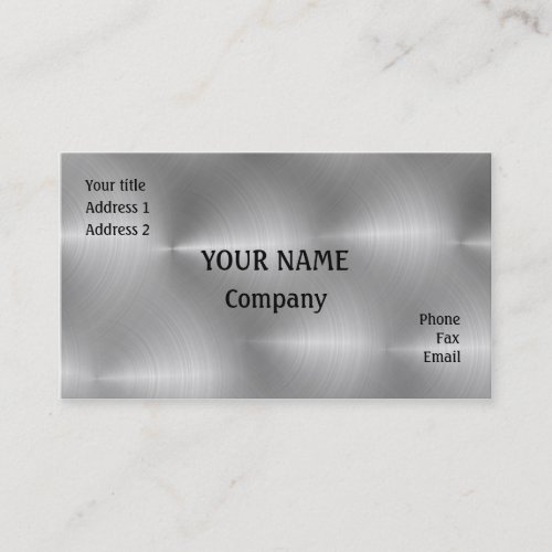 Brushed steel business card templates