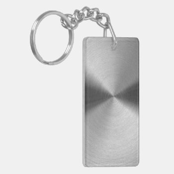 Brushed Steel Keychain by electrosky at Zazzle