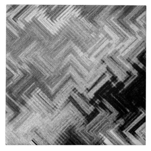 Brushed Steel Large Ceramic Tile by C.L. Brown