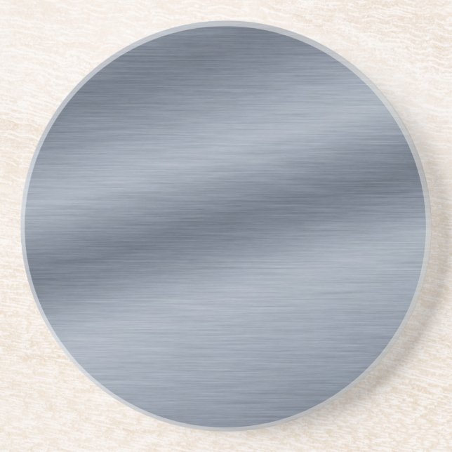Brushed Steel Look Background Drink Coaster (Front)