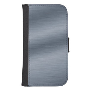 Brushed Steel Look Phone Wallet Case