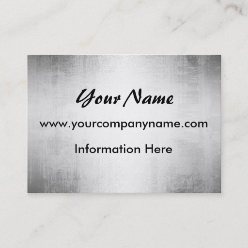 Customizable Brushed Steel Metal Business Cards