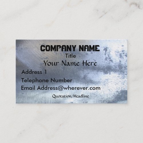 BRUSHED STEEL Metallic-effect Business Card
