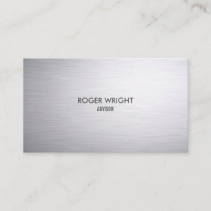 Brushed Steel Modern Professional Business Card